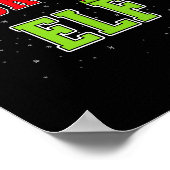 Shortest Elf Christmas Family Matching Group Xmas Poster (Ecke)