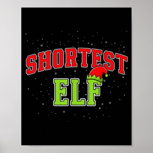 Shortest Elf Christmas Family Matching Group Xmas Poster (Vorne)