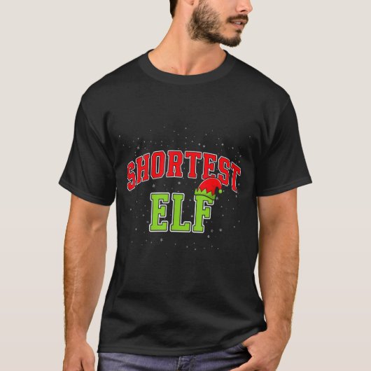 Shortest Elf Christmas Family Matching Group Xmas  T-Shirt (Vorderseite)