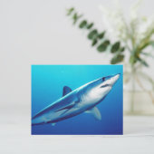 Shortfin Mako Shark Postkarte (Stehend Vorderseite)