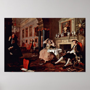 Shortly After The Wedding " By Hogarth William Poster