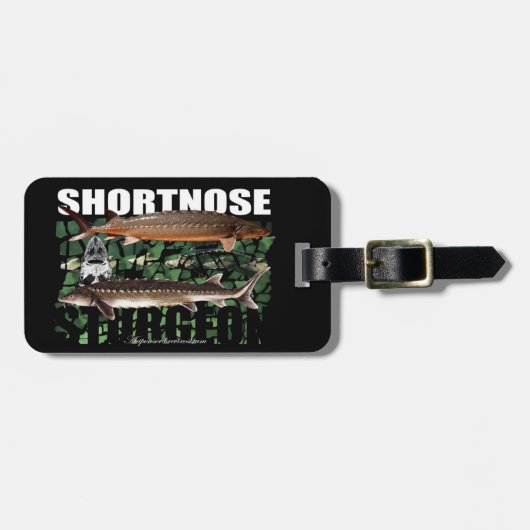 Shortnose Stör-Collagen-Gepäckanhänger Gepäckanhänger (Vorderseite horizontal)