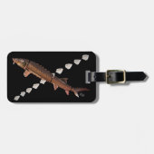 Shortnose Stör u. Scutes Gepäckanhänger (Vorderseite horizontal)