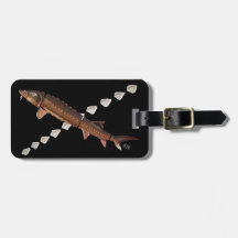 Shortnose Stör u. Scutes Gepäckanhänger