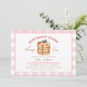 Shortstack Pancake Frühstück Geburtstag Einladung (Stehend Vorderseite)