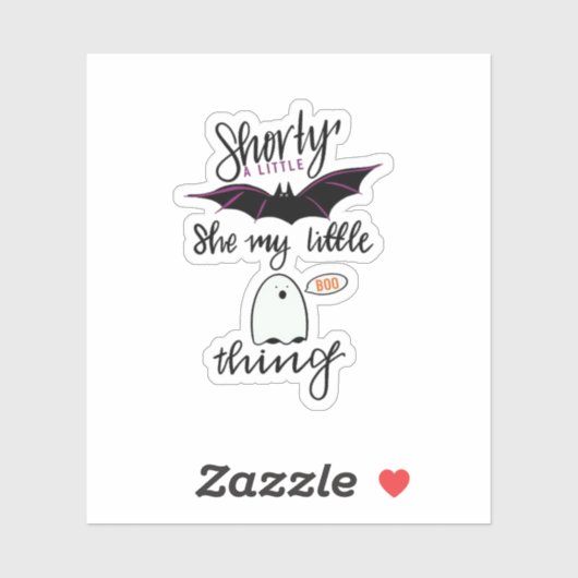 Shorty Batty Funny Retro Aufkleber (Blatt)