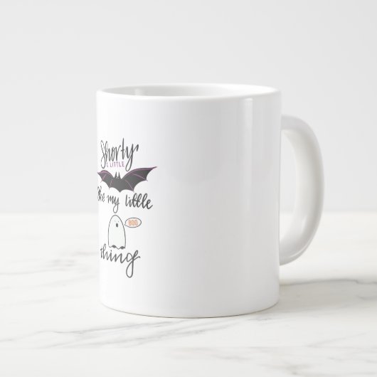 Shorty Batty Funny Retro Jumbo-Tasse (Vorderseite Rechts)