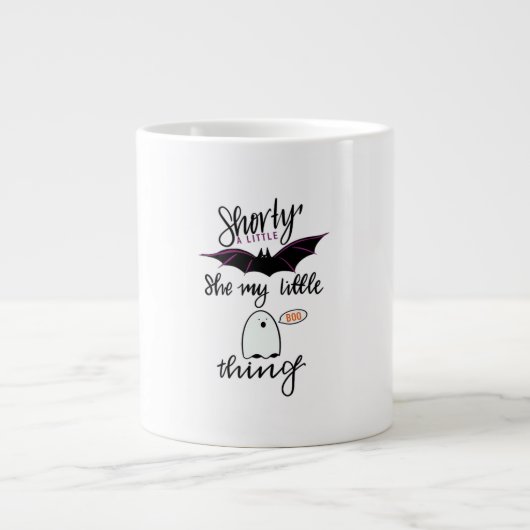 Shorty Batty Funny Retro Jumbo-Tasse (Vorderseite)