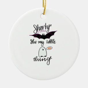 Shorty Batty Funny Retro Keramik Ornament