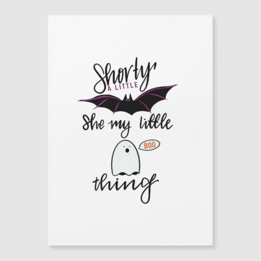 Shorty Batty Funny Retro Magnetkarte (Vorderseite)
