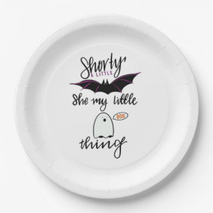 Shorty Batty Funny Retro Pappteller