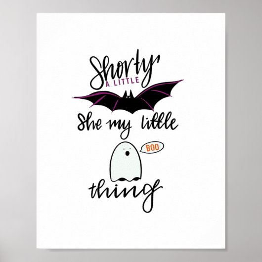 Shorty Batty Funny Retro Poster (Vorne)