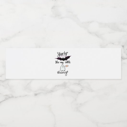 Shorty Batty Funny Retro Wasserflaschenetikett (Einzelnes Label)