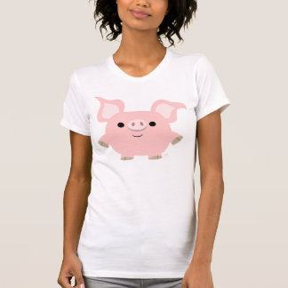 Shorty Cartoon-Schweinfrauenkleid T-Shirt