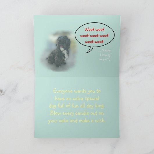 Shorty Lhasa Apso-Shih Tzu Card anpassen Karte (Innenseite)