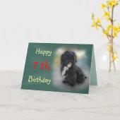 Shorty Lhasa Apso-Shih Tzu Card anpassen Karte (Gelbe Blume)