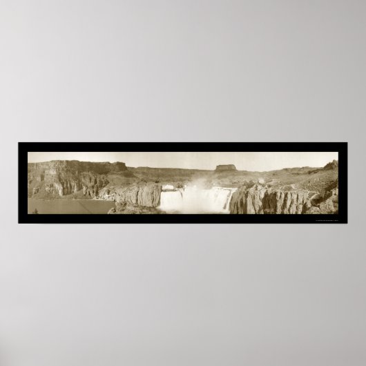 Shoshone Falls Idaho Foto 1909 Poster (Vorne)