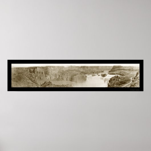 Shoshone Falls Idaho Foto 1913 Poster (Vorne)