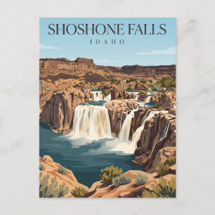 Shoshone Falls Idaho Postkarte