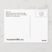 Shoshone Falls Idaho Postkarte (Rückseite)