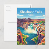 Shoshone Falls Idaho Postkarte (Vorne/Hinten)