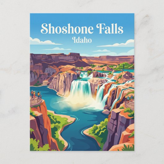 Shoshone Falls Idaho Postkarte (Vorderseite)