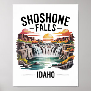 Shoshone Falls Idaho Roadtrip Urlaubsabenteuer  Poster