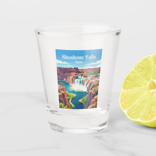 Shoshone Falls Idaho Schnapsglas (Vorderseite)