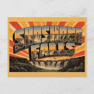 Shoshone Falls Idaho Wasserfall Canyon Basalt Kuns Postkarte