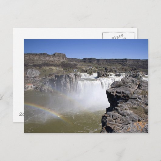 Shoshone Falls on Snake River in Twin Falls, Postkarte (Vorne/Hinten)
