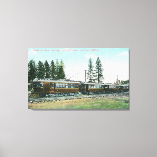 Shoshone Flyer Bahn ab Spokane Leinwanddruck (Vorderseite)