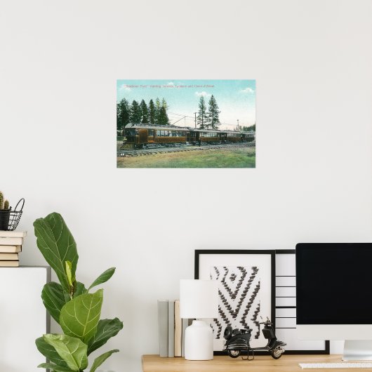 Shoshone Flyer Bahn ab Spokane Poster (Heimbüro)