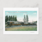 Shoshone Flyer Bahn ab Spokane Postkarte (Vorderseite)