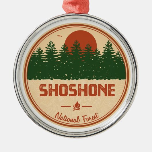 Shoshone National Forest Ornament Aus Metall (Vorne)