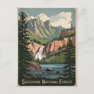 Shoshone National Forest Vintag Postkarte