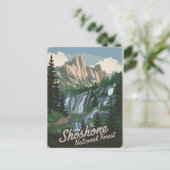 Shoshone National Forest Vintag Postkarte (Stehend Vorderseite)