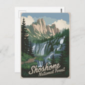 Shoshone National Forest Vintag Postkarte (Vorne/Hinten)