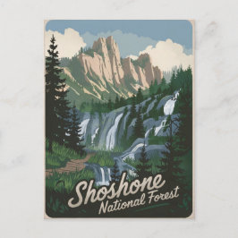 Shoshone National Forest Vintag Postkarte
