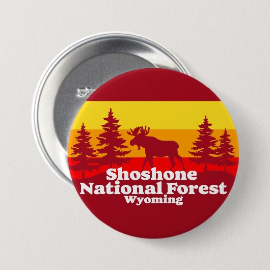 Shoshone National Forest Wyoming Button (Vorne & Hinten)