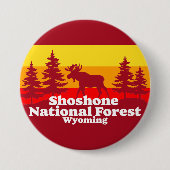 Shoshone National Forest Wyoming Button (Vorderseite)