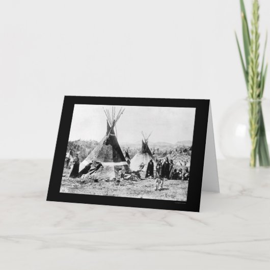 Shoshoni-Inderund HautTipis 1884 Karte (Vorderseite)