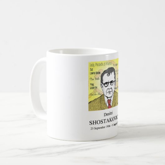 Shostakovich Kaffeetasse (Vorderseite Links)