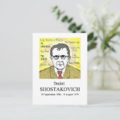Shostakovich Postkarte (Stehend Vorderseite)