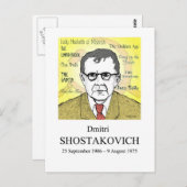 Shostakovich Postkarte (Vorne/Hinten)