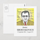 Shostakovich Postkarte (Vorne/Hinten)
