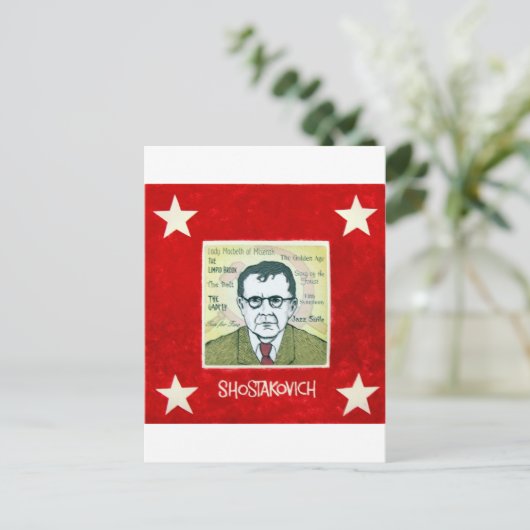 Shostakovich Postkarte (Stehend Vorderseite)