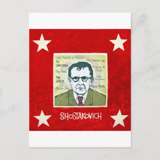 Shostakovich Postkarte (Vorderseite)