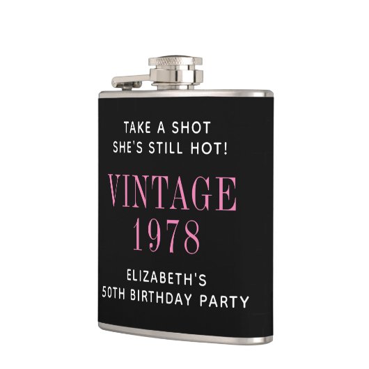 Shot 50. Geburtstagsparty Flachmann (Links)