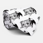 Shot auf der Net Hockey Sketch Krawatte (Gerollt)