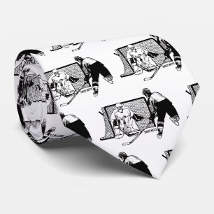 Shot auf der Net Hockey Sketch Krawatte